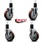 Service Caster 5'' Maroon Poly Wheel Swivel 1-3/4'' Expanding Stem Caster Set 2 Brakes, 4PK SCC-EX20S514-PPUB-MRN-2-TLB-2-134 - alternate 3